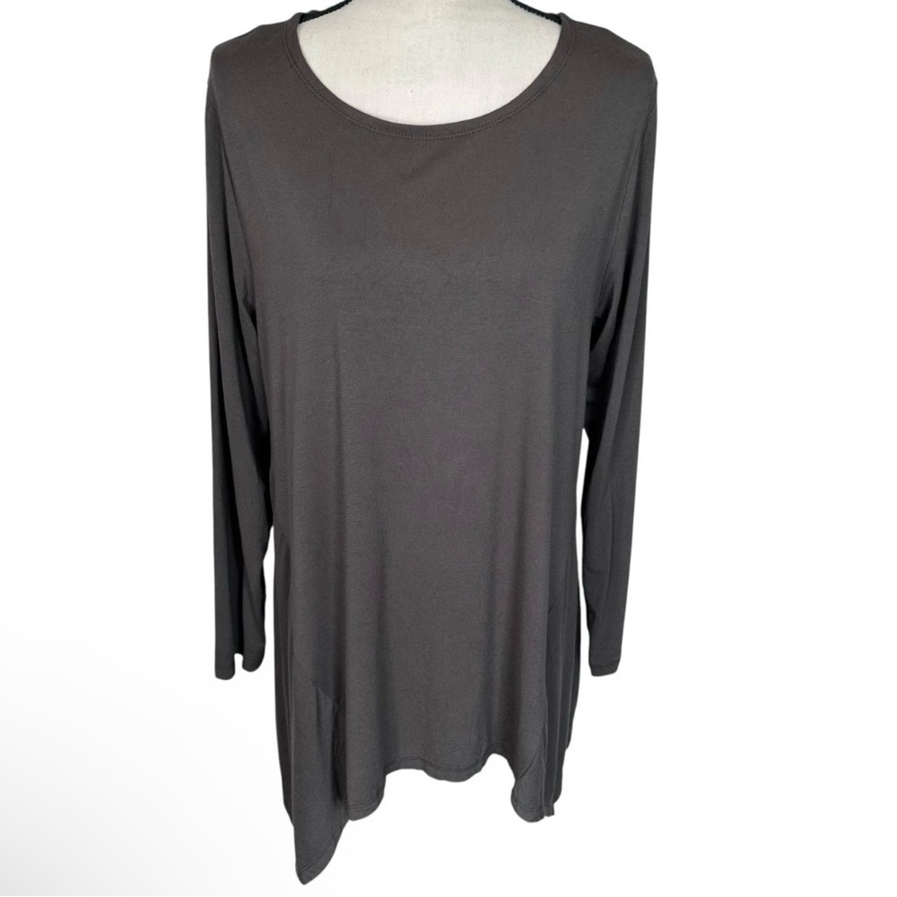 ALEMBIKA Essential Swing Tunic Top Green Size 6 (US 16-18) EUC $172 CLOSEOUT